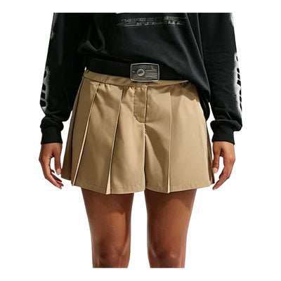 (WMNS) Nike Sportswear Pleated Miniskirt 'Parachute Beige White'