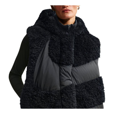(WMNS) Nike Sportswear Swoosh Series Loose Therma-FIT Hooded Down Vest 'Black'