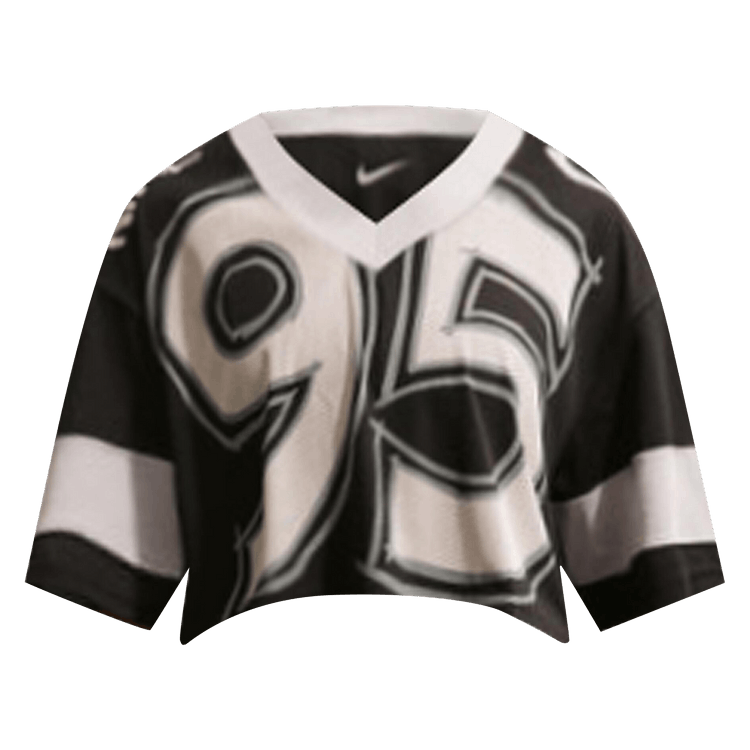 Nike Crop Jersey 'Black/Light Smoke Grey/Chalk'