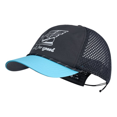 Nike Pro Dri-FIT Unstructured Graphic Cap 'Black LT Current Blue'