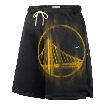 Nike Golden State Warriors Standard Issue Fleece Shorts 'Black White'