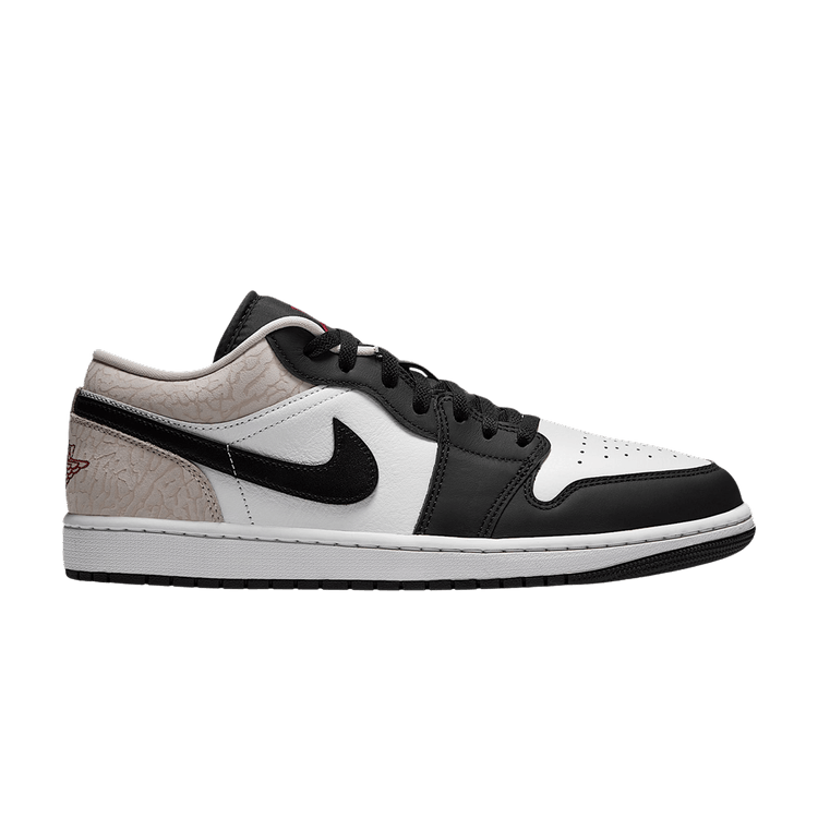 Air Jordan 1 Low SE 'Black White Light Orewood Brown Team Red'
