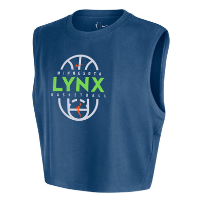 (WMNS) Nike WNBA Minnesota Lynx Authentic Sleeveless Cropped T-Shirt 'Court Blue'