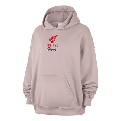 (WMNS) Nike Indiana Fever French Terry Oversized Hoodie 'Particle Rose University Red'