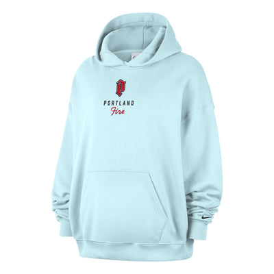 (WMNS) Nike Portland Fire French Terry Oversized Hoodie 'Glacier Blue Black'