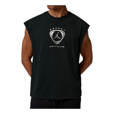 Air Jordan Brooklyn Sleeveless T-Shirt 'Black Metallic Silver'