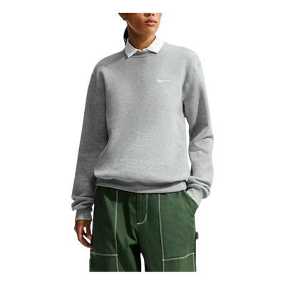 (WMNS) Nike Studio Fleece Medium Weight Crew 'Dark Grey Heather Sail'