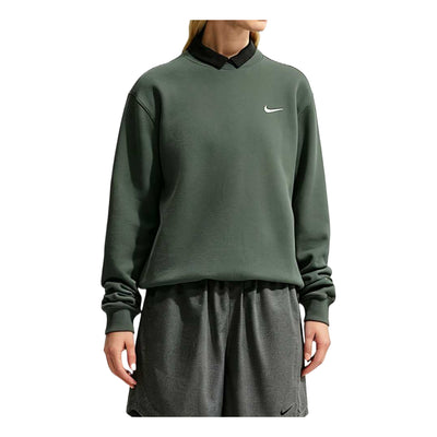 (WMNS) Nike Studio Fleece Medium Weight Crew 'Camo Green Sail'