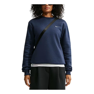 (WMNS) Nike Studio Fleece Medium Weight Crew 'Midnight Navy Sail'