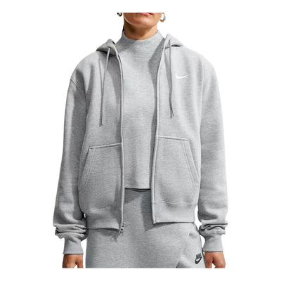 (WMNS) Nike Studio Fleece Medium Weight Hoodie 'Dark Grey Heather Sail'