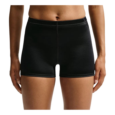 (WMNS) Nike SKIMS Satin Shine Mid-Rise 2" Boyshorts with Drawcord 'Obsidian'