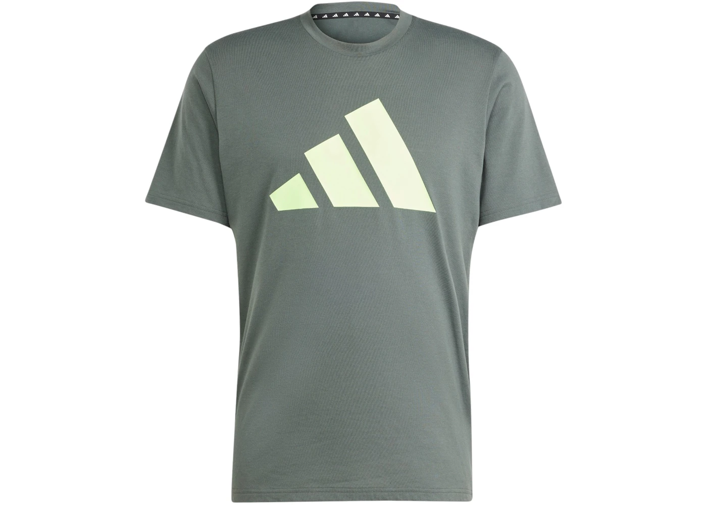 adidas Train Essentials Feelready Logo T-Shirt Legend Ivy Green Spark