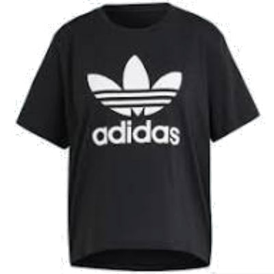 (WMNS) adidas Adicolor Trefoil Boxy T-Shirt Asia Sizing 'Black White'
