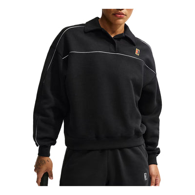 (WMNS) Nike Court Collection Fleece T-Shirt 'Black'