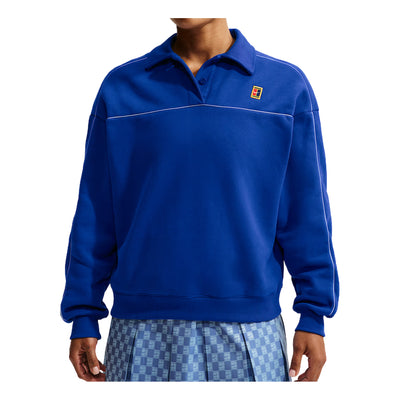 (WMNS) Nike Court Collection Fleece T-Shirt 'Old Royal'