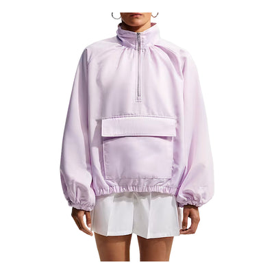 (WMNS) Nike Sportswear Satin 1/4-Zip Anorak 'Bleached Lilac'