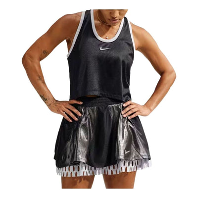 (WMNS) Nike Court x Naomi Osaka Slam Tank Top 'Black Metallic Silver'