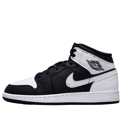 (GS) Air Jordan 1 Mid 'Black White'