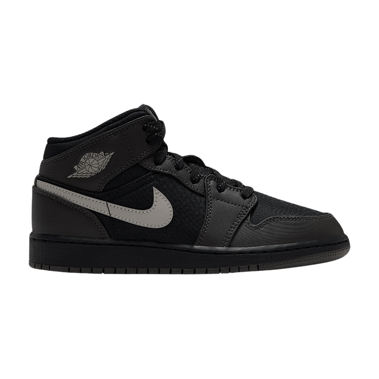 Air Jordan 1 Mid Utility GS 'Black Spruce Fog'