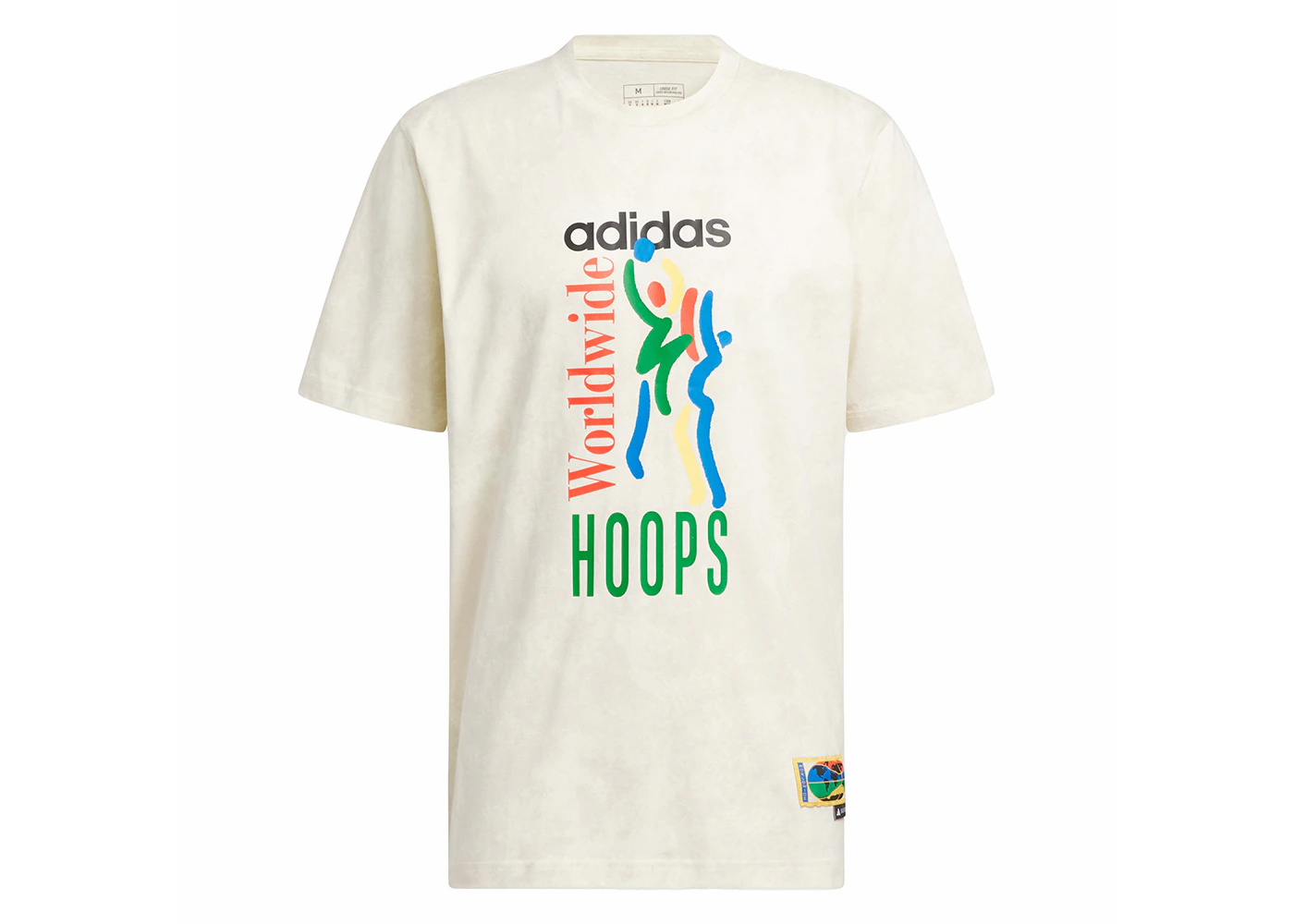 adidas Worldwide Hoops Graphic Tee Ivory/Aluminium