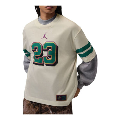 (WMNS) Air Jordan Essentials Girlfriend Fit T-Shirt 'Sail Green Noise'