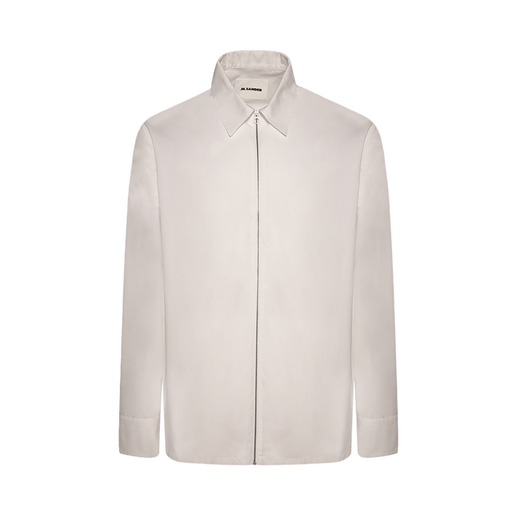 Jil Sander Zip Long-Sleeve Shirt 'Optic White'