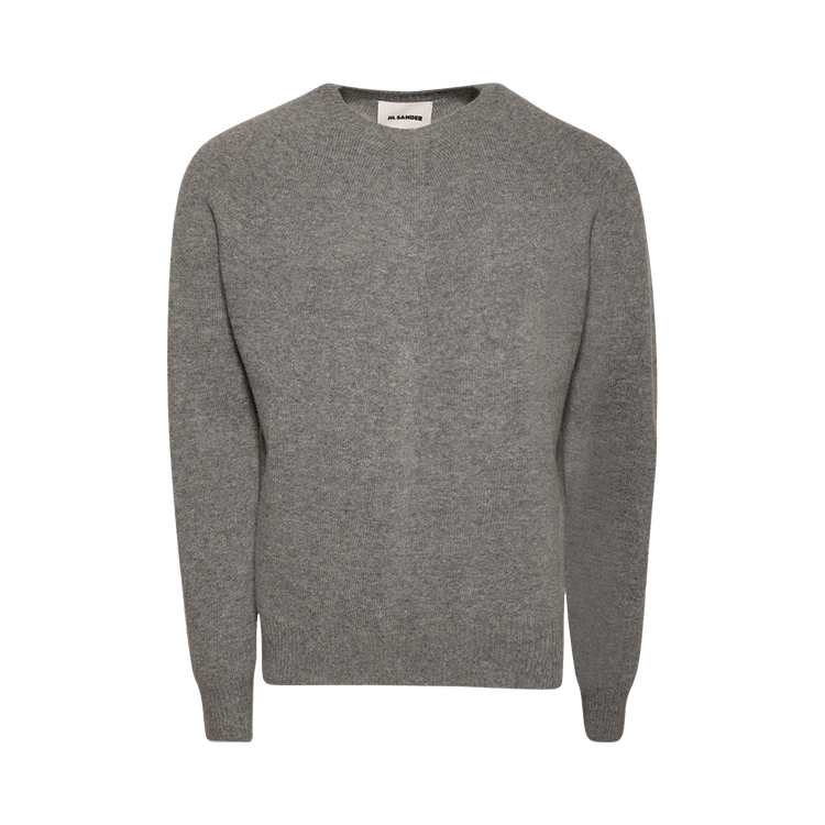 Jil Sander Wool Cashmere Crewneck Knit Top 'Smoke'
