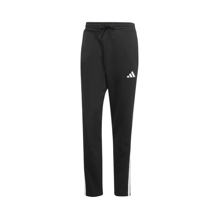 Adidas Essentials 3-Stripes Fleece Pants Open Hem 'Black / White'