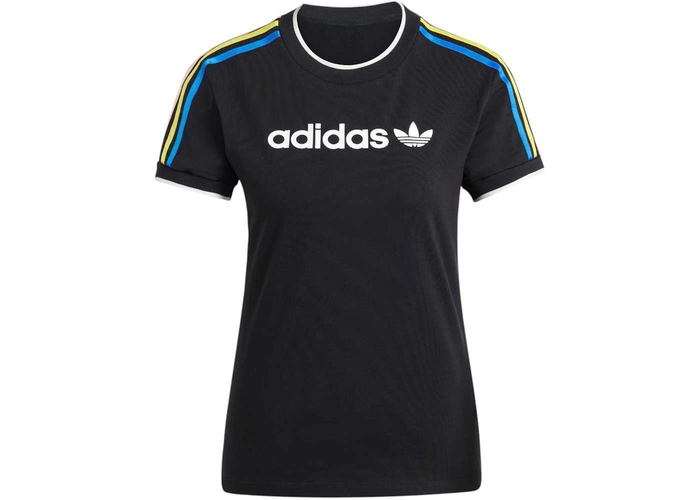 adidas Women's Linear Logo 3-Stripes Tee Black