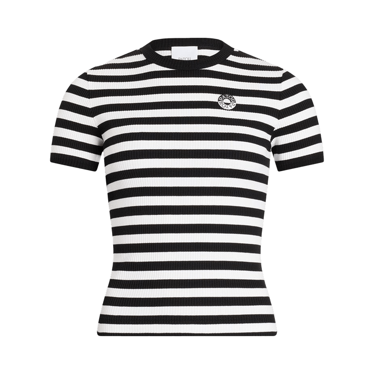 Patou Stripes Rib T-Shirt 'Black/White Stripes'