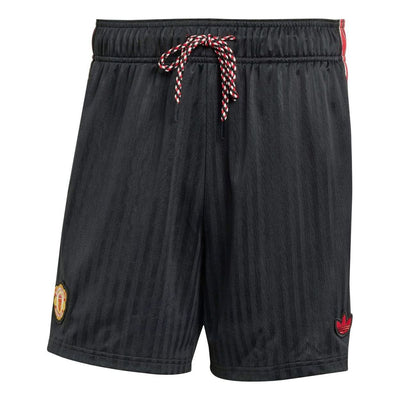 adidas Manchester United Terrace Icons Shorts Asia Sizing 'Black Red'