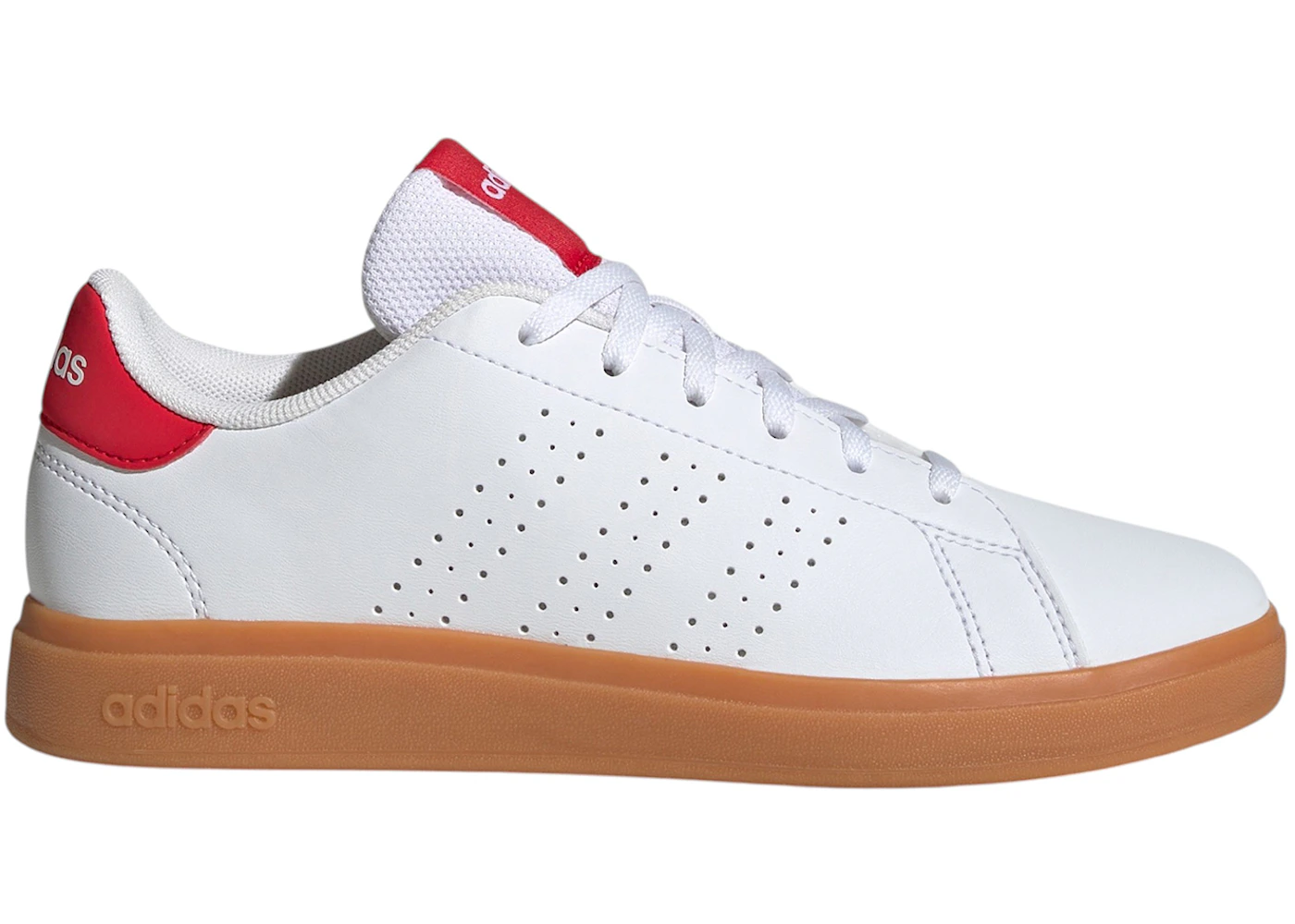 adidas Advantage Base 2.0 White Pure Ruby Gum (GS)