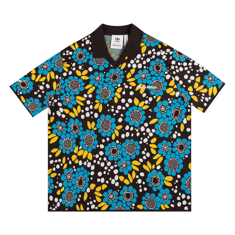adidas x Wales Bonner Knit Floral Polo Shirt 'Multicolor'