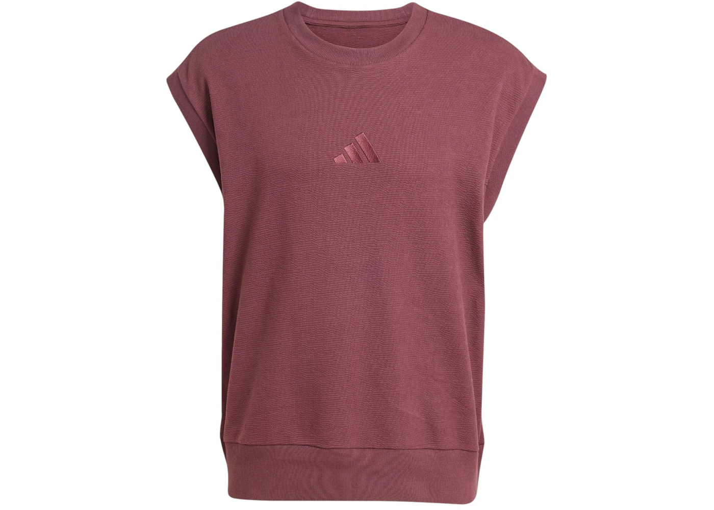 adidas Elevated All Szn Cloud Jersey Sleeveless Crew Tee Aurora Ruby