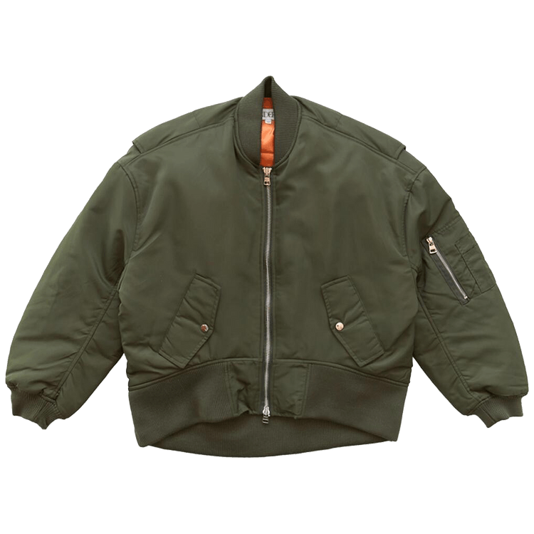 JW Anderson Oversized Curved Hem Bomber Jacket 'Green'