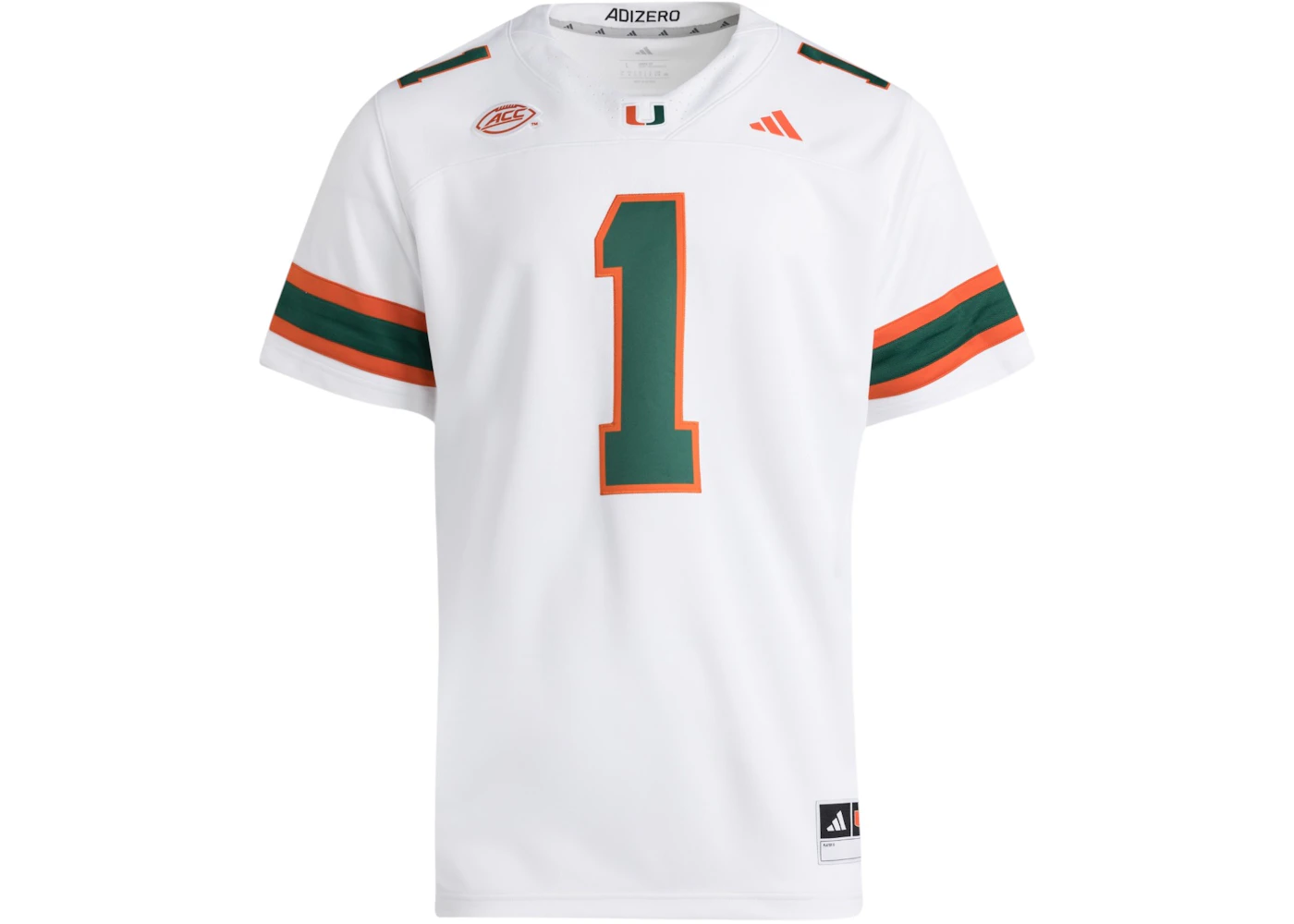 adidas Hurricanes Premier Away Jersey Miami White