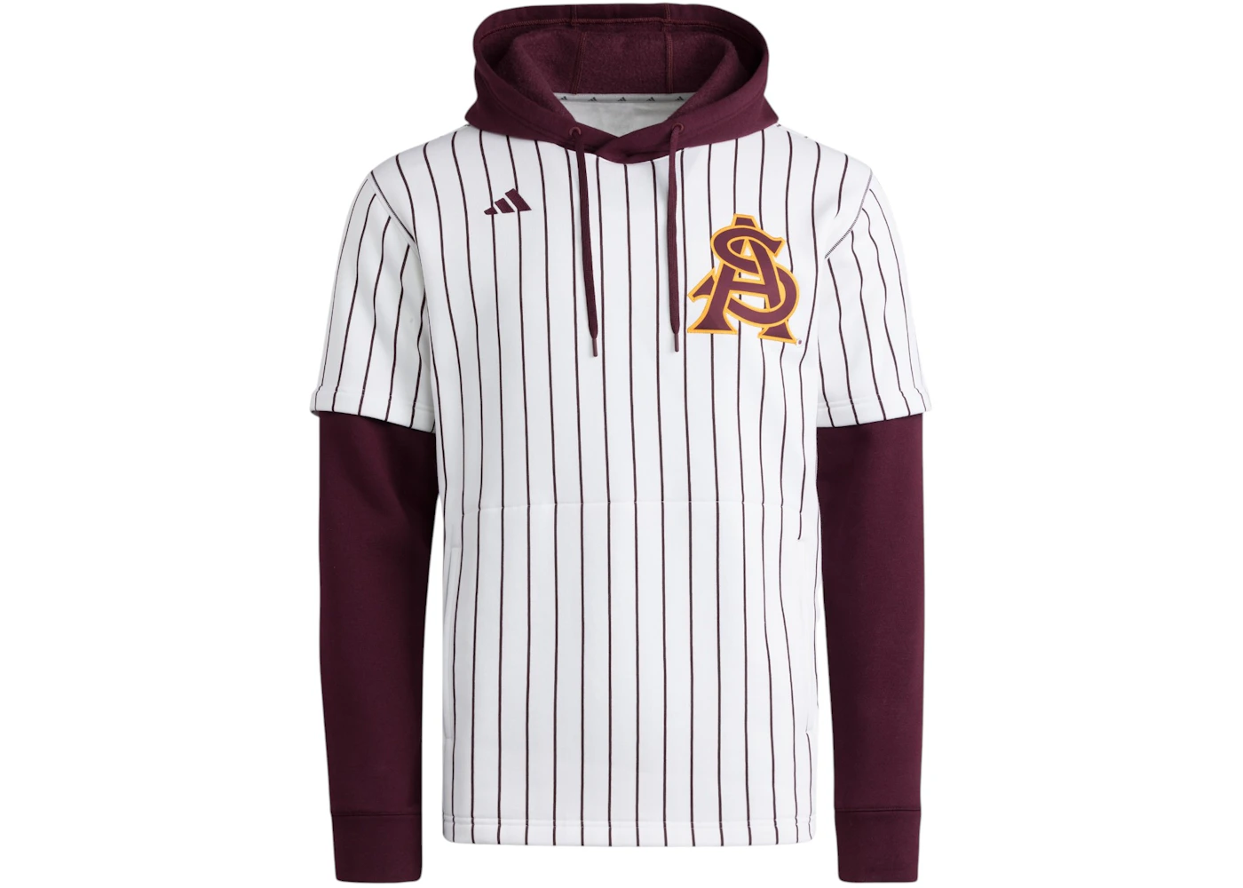adidas Hooded Jersey Arizona State White Team Maroon