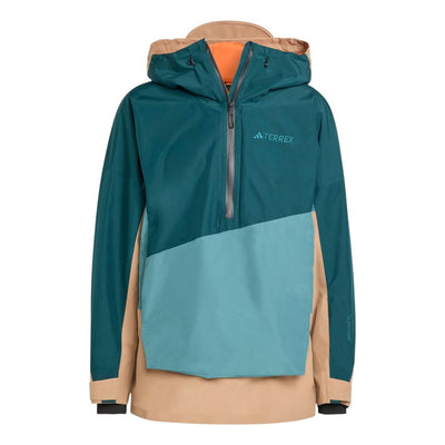 adidas Terrex Xploric 2 Layer Lined Climaproof Anorak 'Preloved Teal Aurora Ivy'