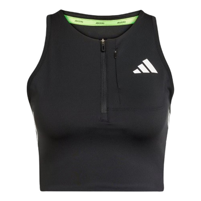 (WMNS) adidas Adizero Running Gel Pocket Crop Top 'Black'