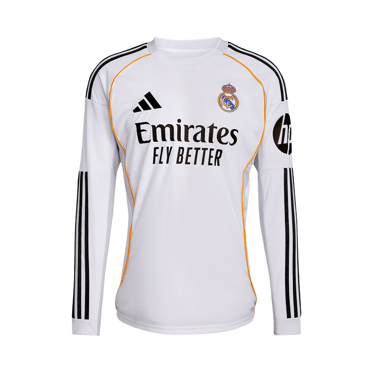 adidas Real Madrid 25/26 Long Sleeve Home Jersey 'White'