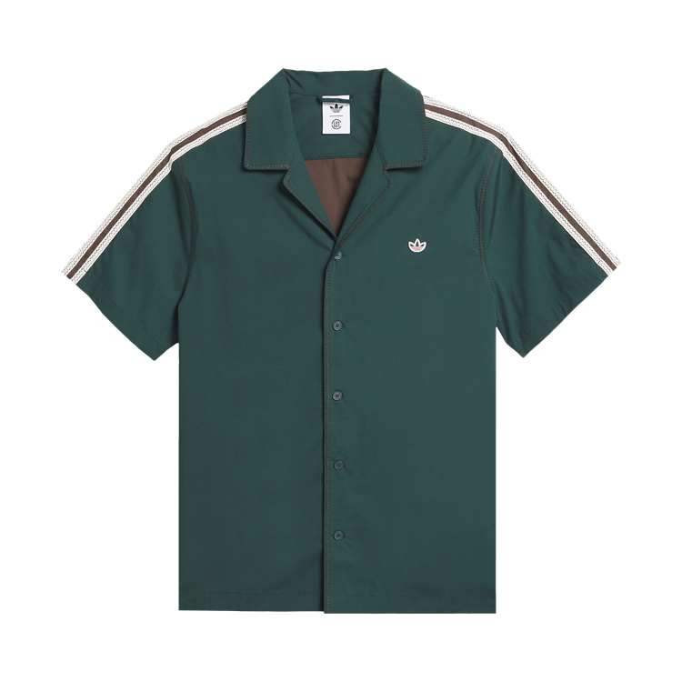 Adidas x CLOT Bowling Shirt 'Green/Brown'