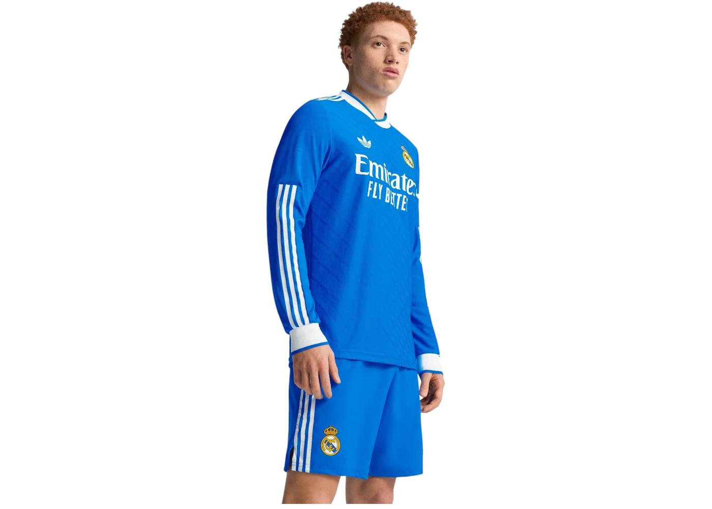 adidas Real Madrid 25/26 Long Sleeve Third Authentic Jersey Blue Bird