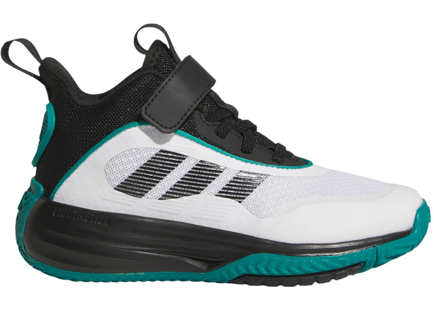 adidas Ownthegame 3.0 Cloud White Core Black Pure Teal (GS)