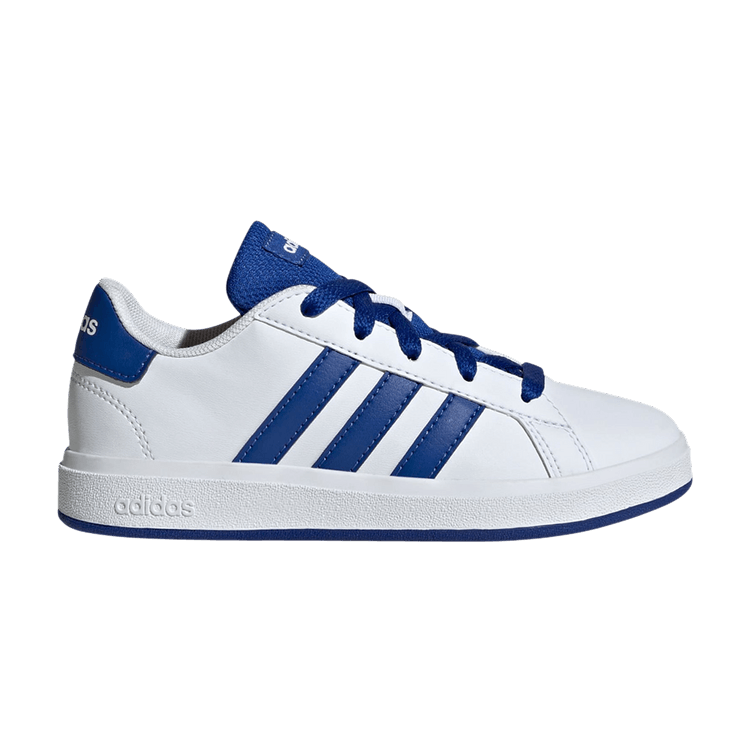 adidas Grand Court Lace-Up K 'White Royal Blue'