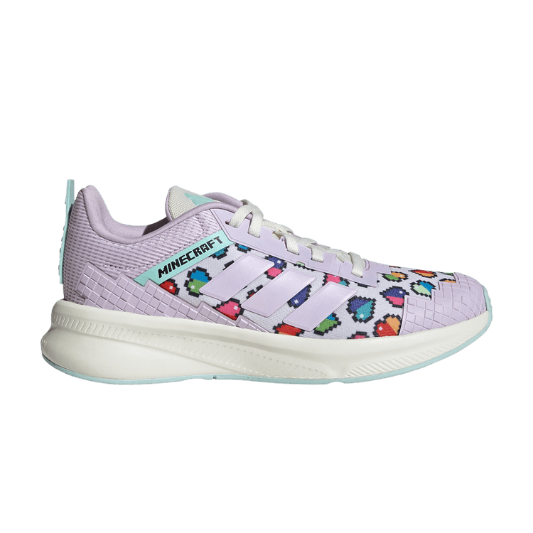 Minecraft x adidas FortaRun 4.0 J 'Ice Lavender Semi Flash Aqua'