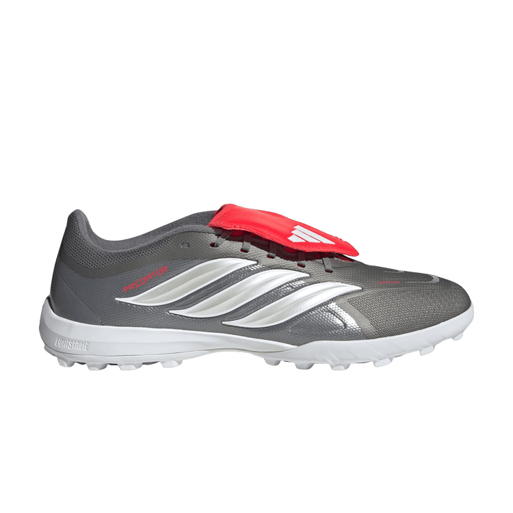 adidas Predator League Fold Over Tongue Turf 'Iron Metallic Zero Metalic Lucid Red'
