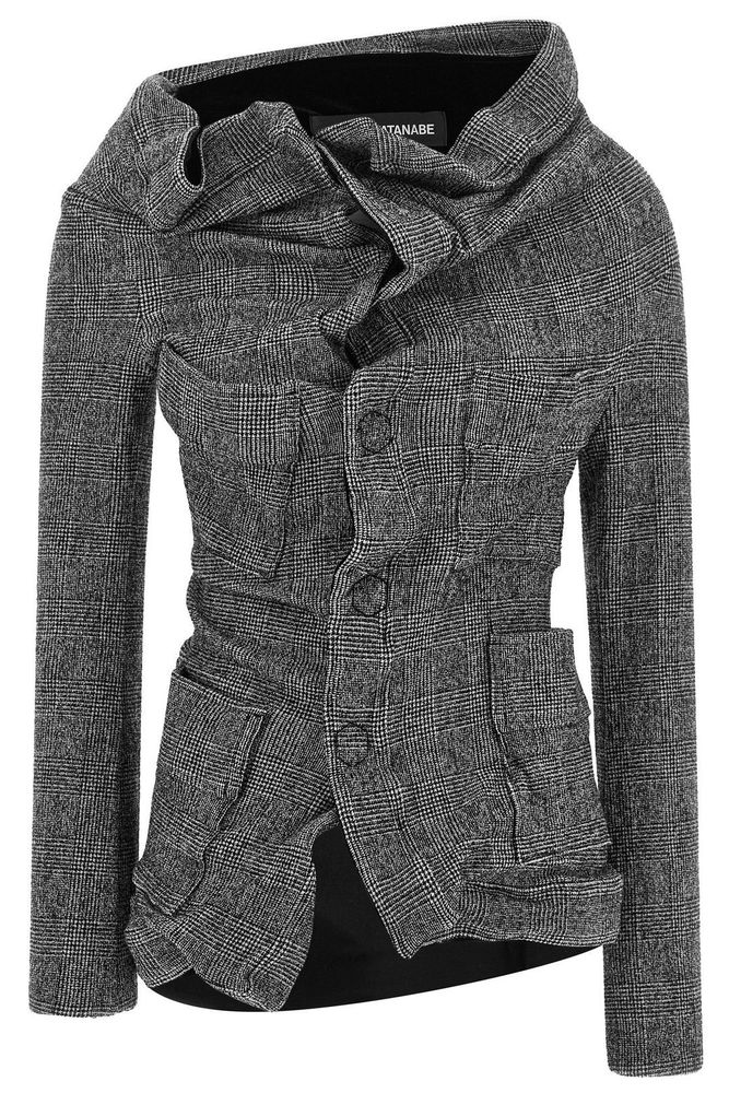 Junya Watanabe Checked Long Unstructured Jacket