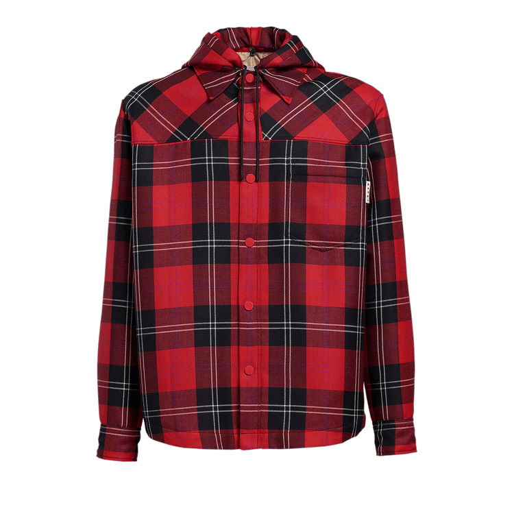 Marni Plaid Overshirt 'Lacquer'