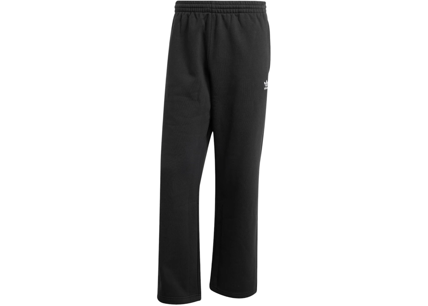 adidas Trefoil Essentials Open Hem Joggers Black