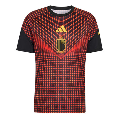 (GS) adidas Belgium 26 Home Pre Match Jersey Asia Sizing 'Black Red'